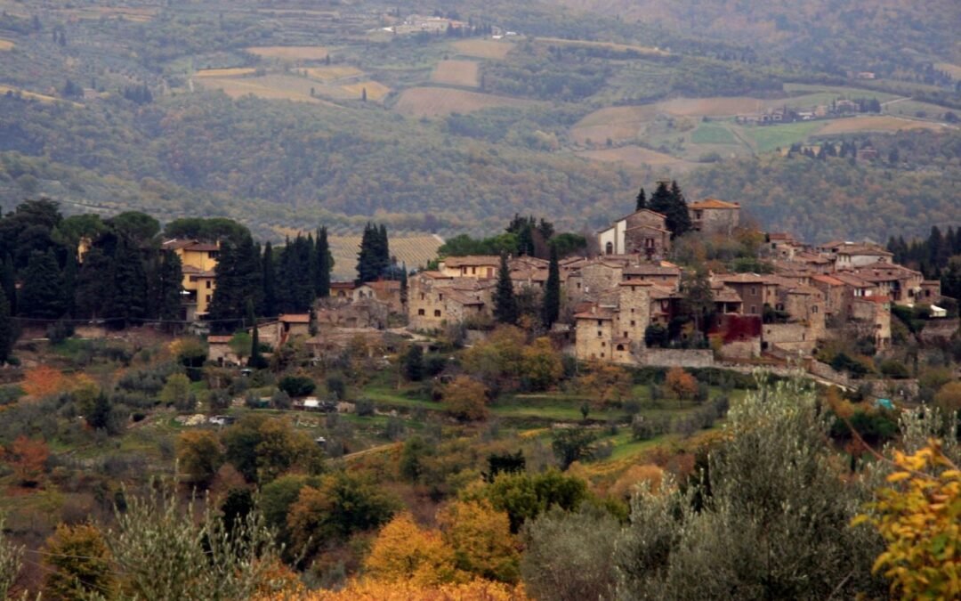 Chianti countryside landscape near Florence, Tuscany