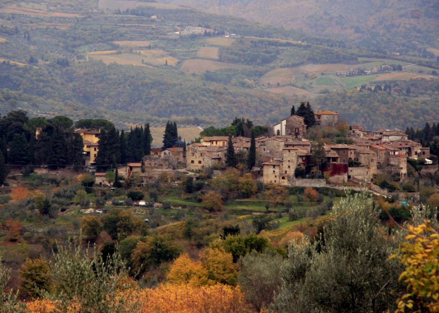 Chianti countryside landscape near Florence, Tuscany