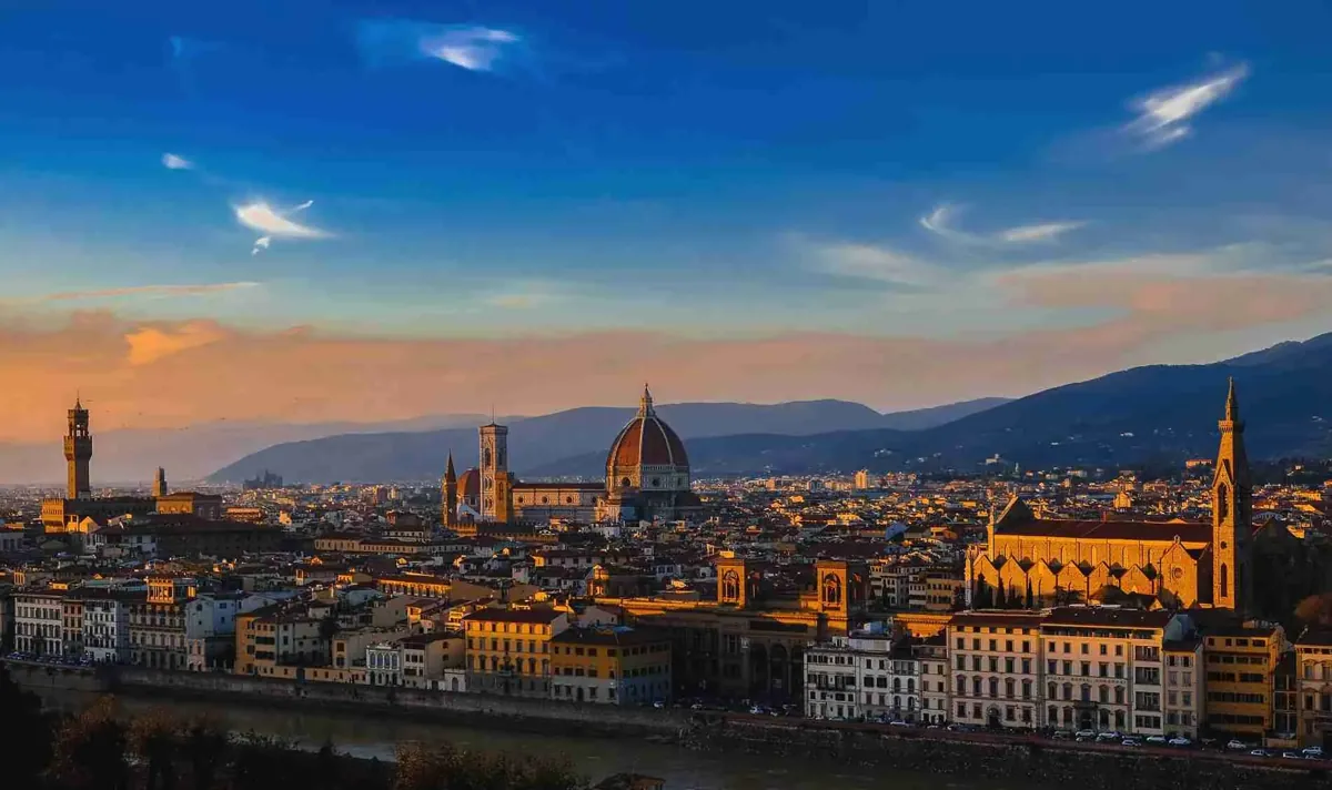Florence skyline at sunset with the Duomo, Tuscany