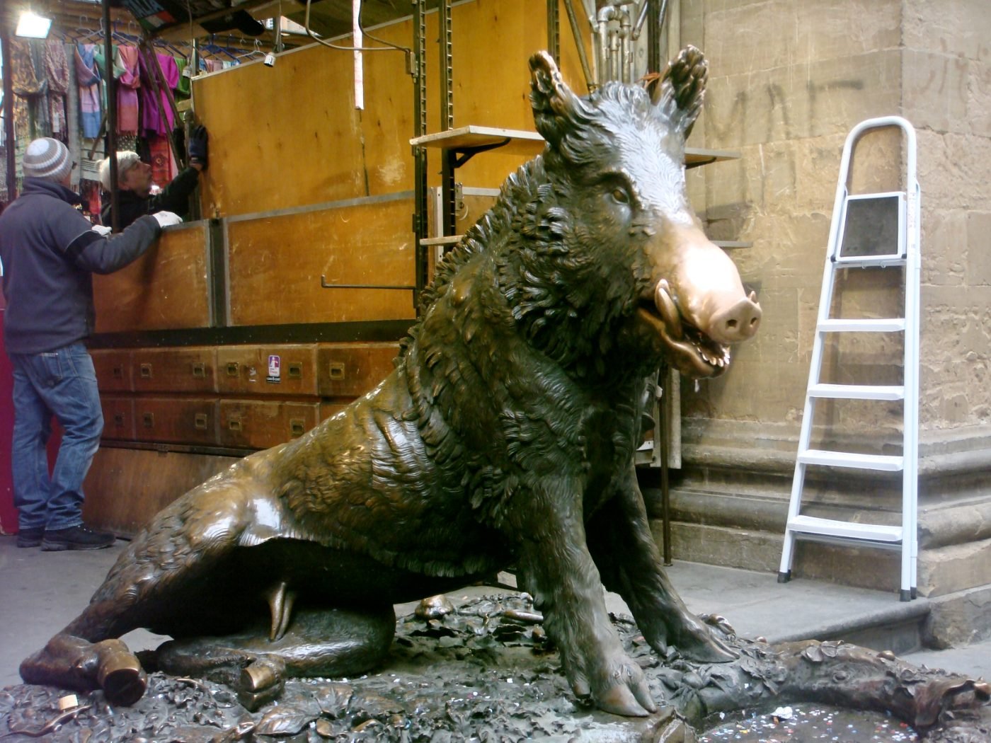 Il Porcellino, the bronze boar statue at Mercato Nuovo, Florence